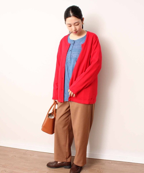 「MB mint breeze」 ニットカーディガン LL グリーン レディース_画像8