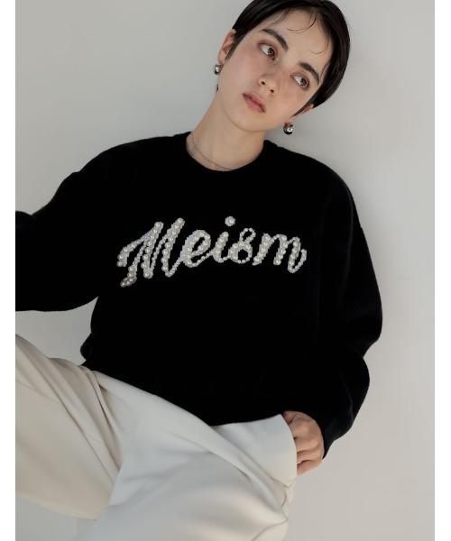 「Re:EDIT」 「MEISM」長袖ニット LARGE グレー レディース_画像3