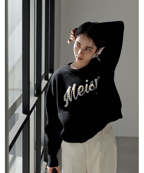 「Re:EDIT」 「MEISM」長袖ニット LARGE グレー レディース_画像6