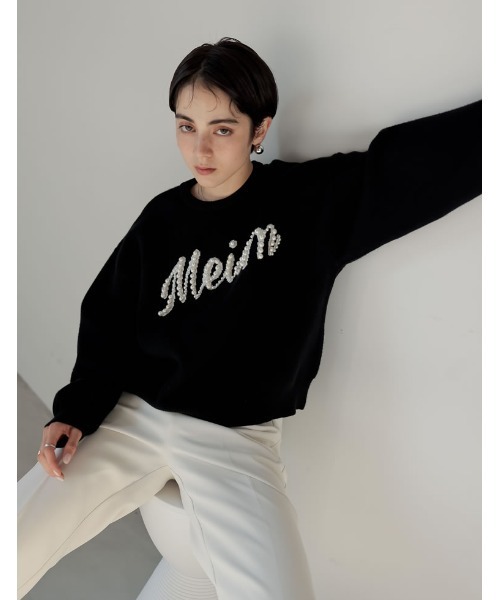 「Re:EDIT」 「MEISM」長袖ニット LARGE グレー レディース_画像7
