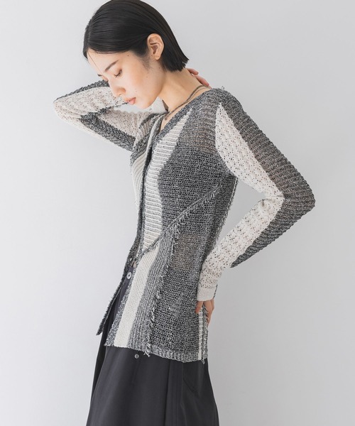 JEANASIS｜パッチワークメッシュVカーディガン | Rakuten