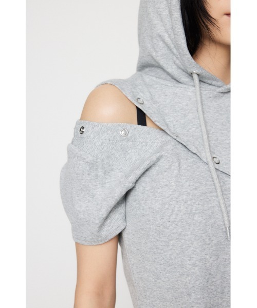 LAGUA GEM（ラグアジェム） パーカー RING BUTTON HOODIE トップス