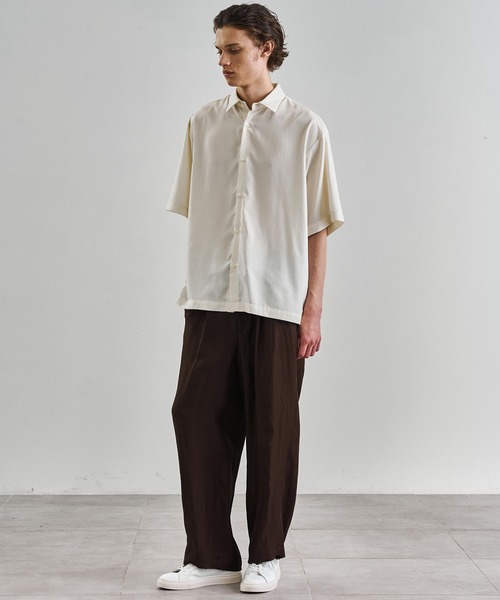 UNITED TOKYO DRY RAYON ショートスリーブ シャツ 1 DRY RAYON ショートスリーブシャツ(1 OFF WHITE): : メンズ