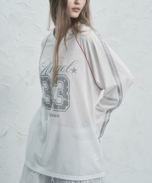 tシャツ 「SETUP‐EXE」V-NECK MESH SPORTS T レディース メンズ
