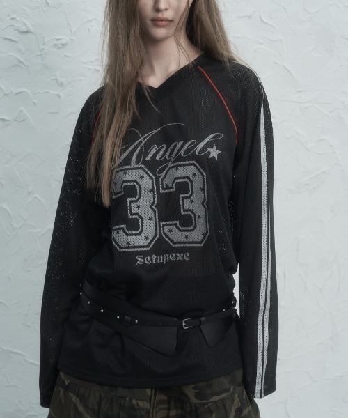 SETUPEXE tシャツ 「SETUP‐EXE」V-NECK MESH SPORTS T