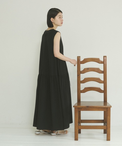 ドロストワンピース LAYERED SET DRAWSTRING KNIT OP/レイヤードセットドロー