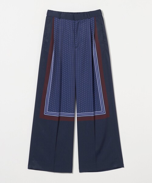 UNITED ARROWS パンツ パネルプリント ワイド レディース