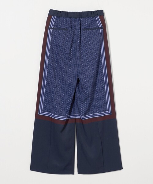 UNITED ARROWS パンツ パネルプリント ワイド レディース