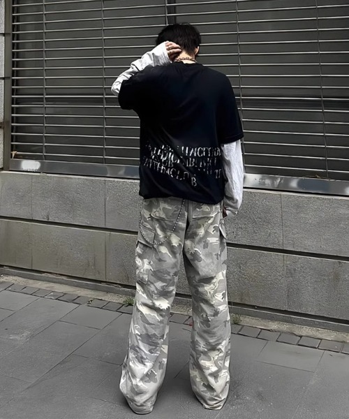 B'day カーゴパンツ 「 B'day / ビーデー 」カモフラ柄ワイド