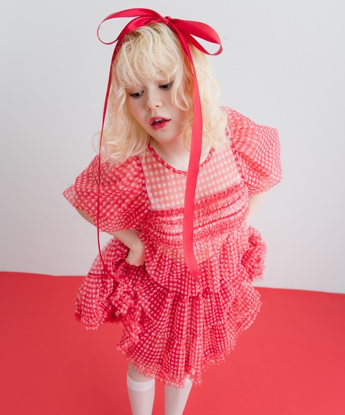 モネピネ monepine トップス ギンガムチェックシアーブラウス モネピネ monepine トップス ギンガムチェックシアーブラウス