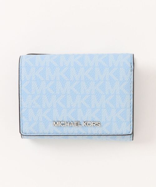 MICHEAL KORS JET SET TRAVEL ウォレット Jet Set Travel Large Saffiano Leather Quarter-Zip Wallet