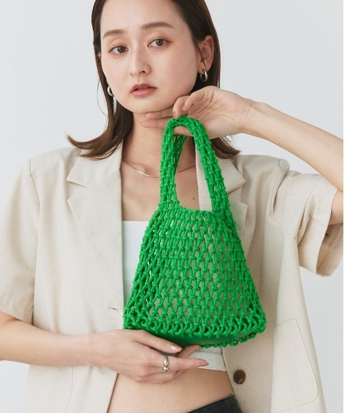 ad thie（アドティエ） ハンドバッグ ロープ編み ワンハンドル ミニ