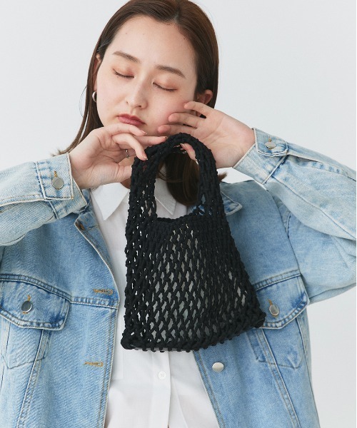 ad thie（アドティエ） ハンドバッグ ロープ編み ワンハンドル ミニ