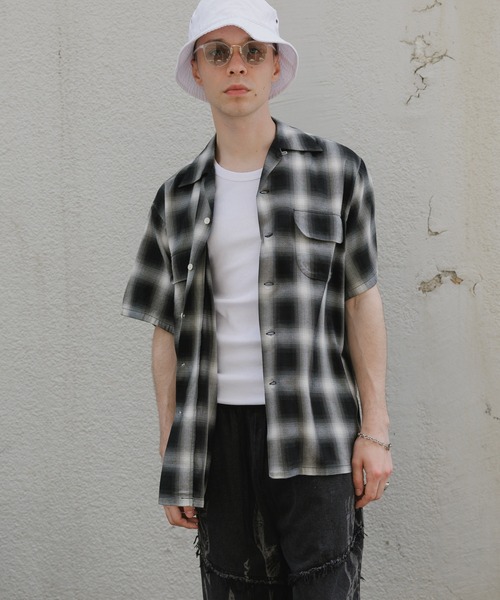 orSlow　 SHIRT　オアスロウ　シャツ　別注 orSlow シャツ orSlow/オアスロウ OMBRE CHECK SHORT SLEEVE