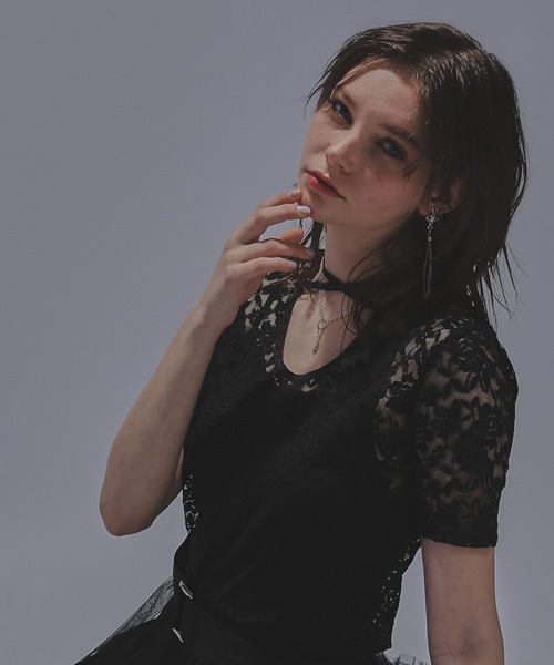 HARE（ハレ） tシャツ 2WAYリボンデザインレーストップス(HARE