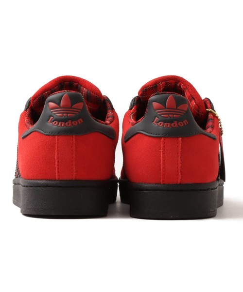 adidasスーパースター45周年記念限定モデルオールレッドロンドン23.5cm adidas スニーカー SUPERSTAR II LONDON / アディダス スーパー