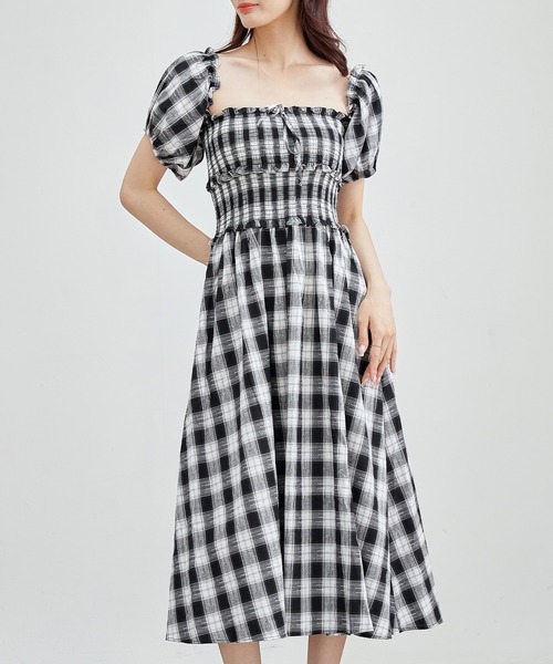 Lace Ladies（レースレディース） ワンピース 半袖 2way チェック柄