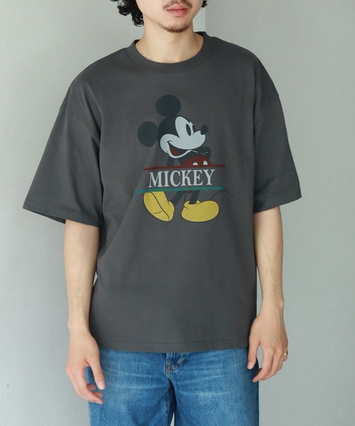 Disney　WCJ　ミッキー　Tシャツ　ヴィンテージ加工　白　半袖　夏 Disney / TEE（ミッキー）【WCJ-GC-050WHT01】 | WCJ OFFIC
