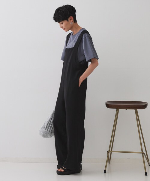 【新品未使用】OPAQUE.CLIP　Lee　 ブラック サロペット ≪Lee別注≫デニムサロペット（オールインワン・サロペット