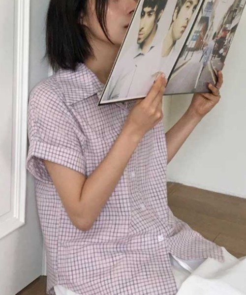 nnn様確認画像　ブラウス ブラウス シャツ roll up check shirt レディース : ZOZOTOWN