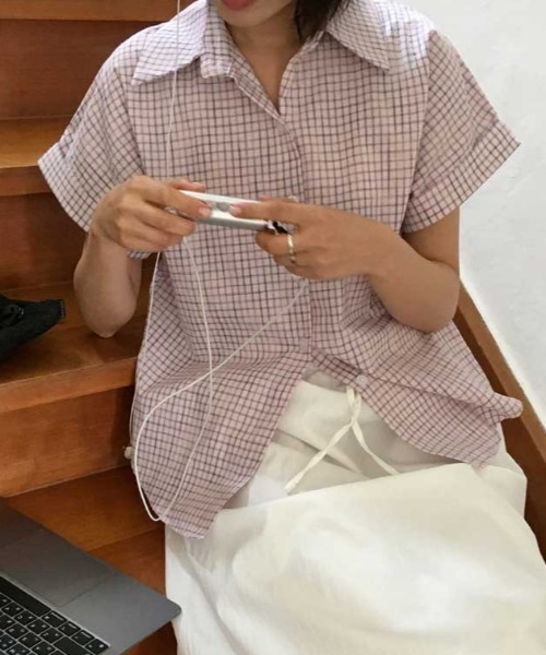 nnn様確認画像　ブラウス ブラウス シャツ roll up check shirt レディース : ZOZOTOWN