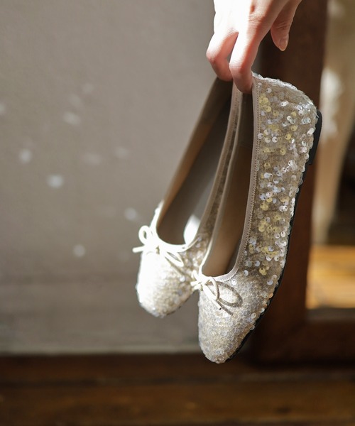 [SESTO] Flat туфли-лодочки 25.0cm слоновая кость женский 