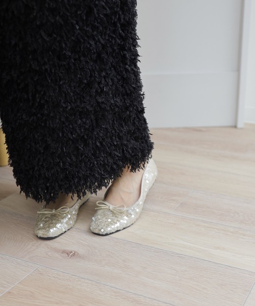 [SESTO] Flat туфли-лодочки 25.0cm слоновая кость женский 