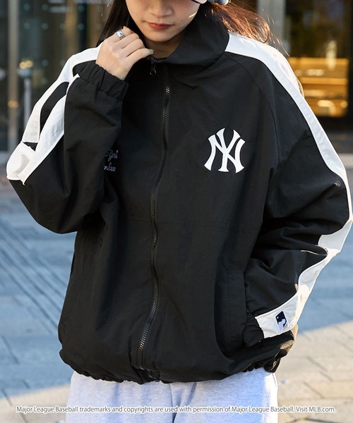 MLB 「genuinemerchandise」ジップアップブルゾン M ブラック メンズ