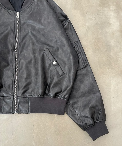mando レザージャケット MandO（エムオー） ブルゾン アウター ヴィンテージライクレザー