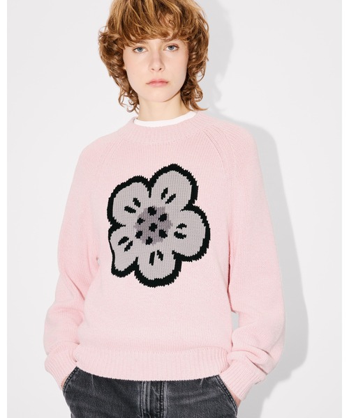 'Boke Flower' コットン ウール ジャンパー レディース