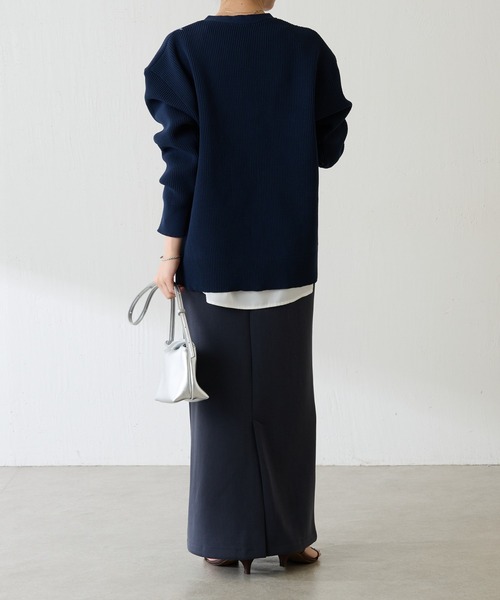 COLLAGE GALLARDAGALANTE 深Vネックニット IENA COLLAGE GALLARDAGALANTE ニット セーター コード刺繍深Vニット