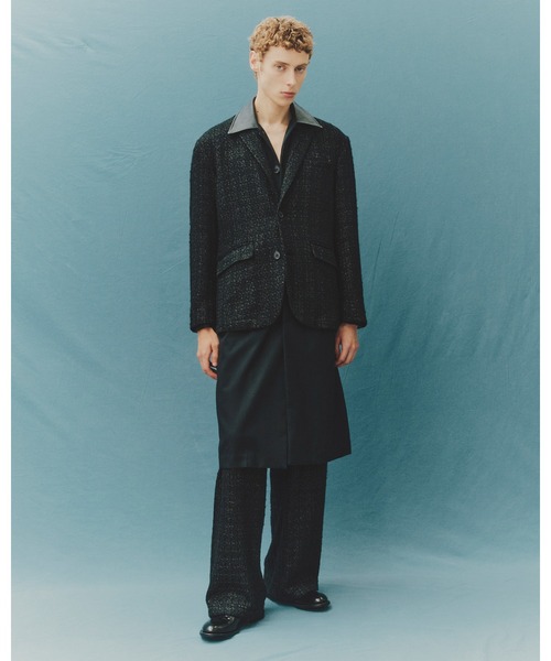 Juha（ユハ） スラックス 2TUCK WIDE SUMMER TWEED PANTS メンズ