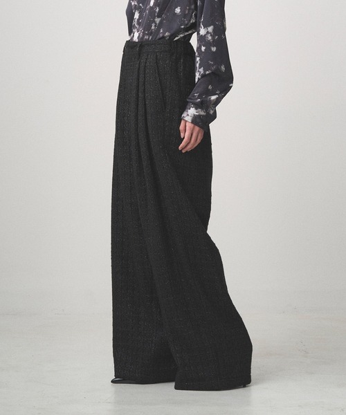 Juha（ユハ） スラックス 2TUCK WIDE SUMMER TWEED PANTS メンズ
