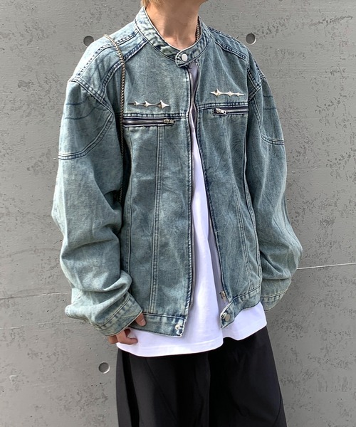 lilful デニムジャケット gジャン 「25年秋冬新作」シルバーアクセント