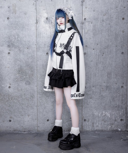 Amilige（アミリージュ） パーカー ショートZIPベルトハーネス付き