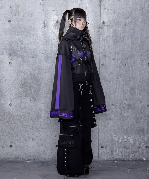 Amilige（アミリージュ） パーカー ショートZIPベルトハーネス付き