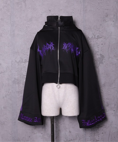 Amilige（アミリージュ） パーカー ショートZIPベルトハーネス付き