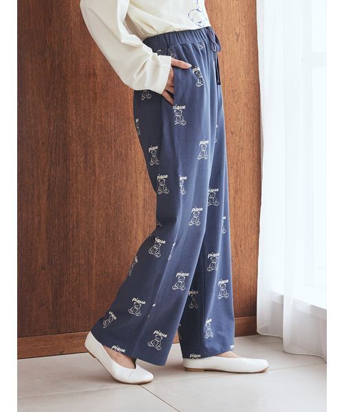 パジャマ ルームウェア 「UNISEX」総柄ロングパンツ レディース | gelato pique | 07
