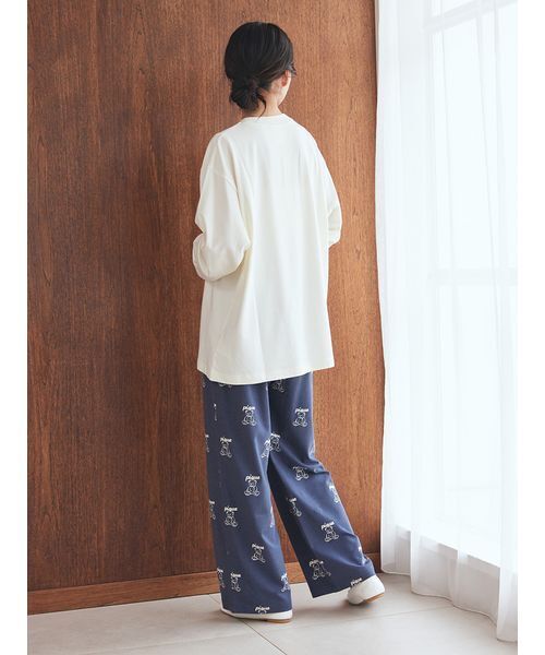 パジャマ ルームウェア 「UNISEX」総柄ロングパンツ レディース | gelato pique | 11