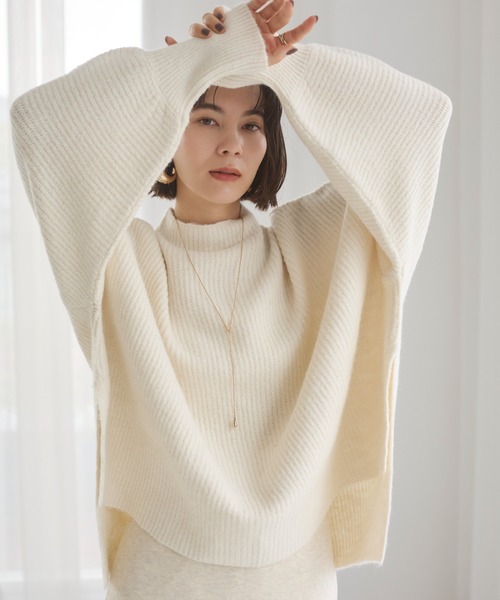 ANGIE セットアップ 「2点セット」ハイネックワイドニット＆スカート