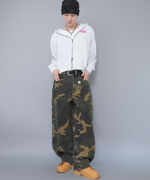 spick&span バックプリントダブルジップパーカー　タグ付き新品未使用 Spick & Span（スピックアンドスパン）の「バックプリントダブルジップ