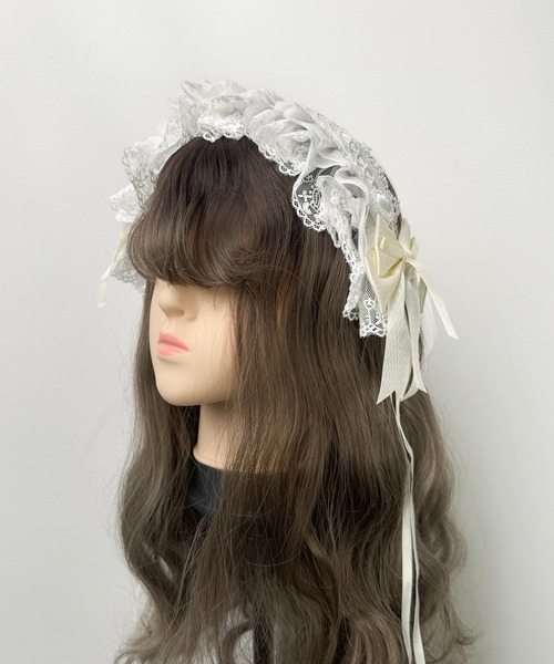 MAISON SELECT 9C37 星レース ボリュームフリル リボン プリンセス