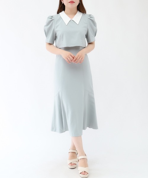 「ASTORIA ODIER」 半袖ワンピース MEDIUM ピンクベージュ レディース_画像5