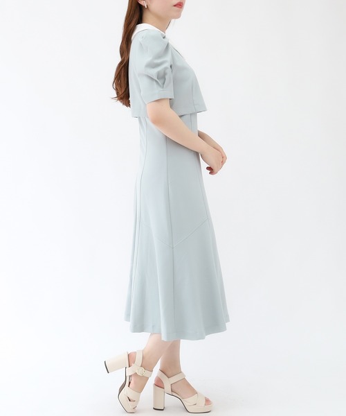 「ASTORIA ODIER」 半袖ワンピース MEDIUM ピンクベージュ レディース_画像8