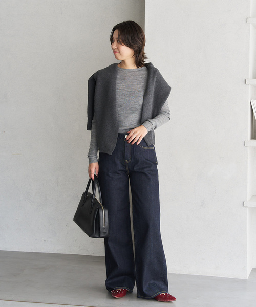 LE TALON（ル タロン） シューズ ポインテッドパールスタッズフラット