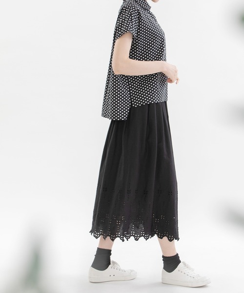 「nop de nod」 半袖シャツ 3 スミクロ レディース_画像4