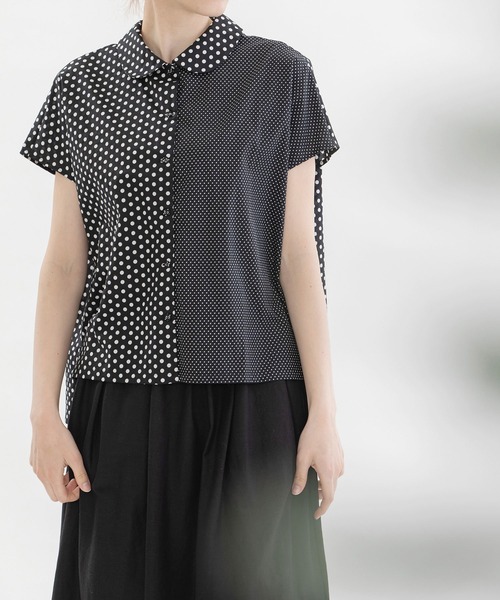 「nop de nod」 半袖シャツ 3 スミクロ レディース_画像5