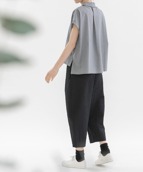 「nop de nod」 半袖シャツ 3 スミクロ レディース_画像9