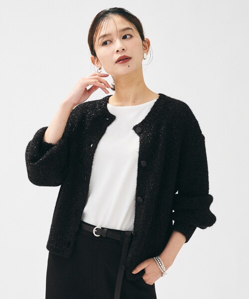 UNTITLED（アンタイトル） カーディガン 「ラメ風/着映え」ファンシー
