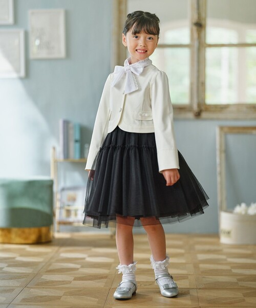 ブラウス シャツ 「110-140cm」 レースリボンタイブラウス キッズ 子供 